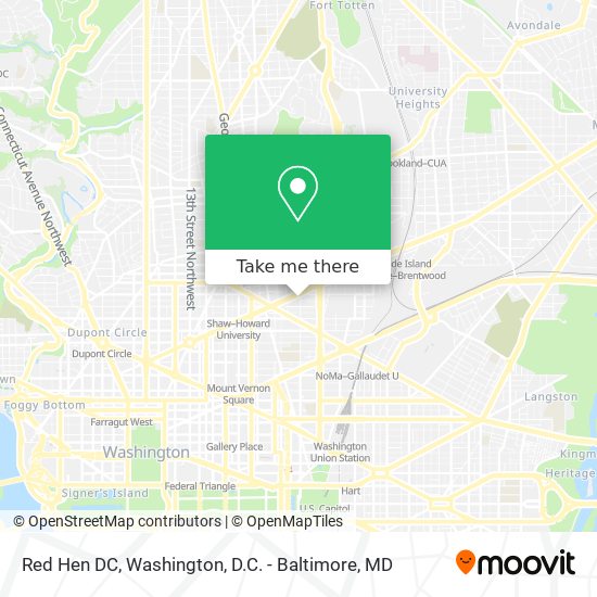 Red Hen DC map