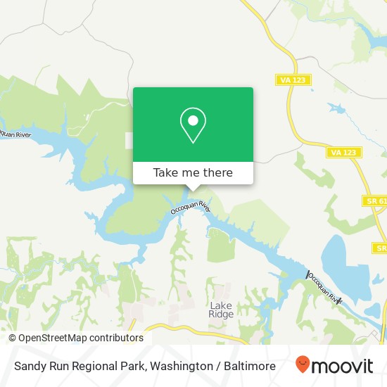 Mapa de Sandy Run Regional Park, 10450 Van Thompson Rd