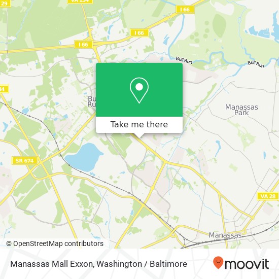 Mapa de Manassas Mall Exxon, 8289 Sudley Rd