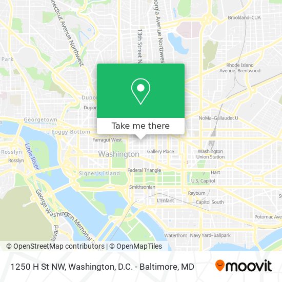 Mapa de 1250 H St NW