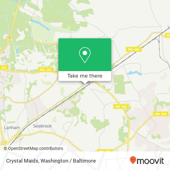 Mapa de Crystal Maids, 10837 Lanham Severn Rd