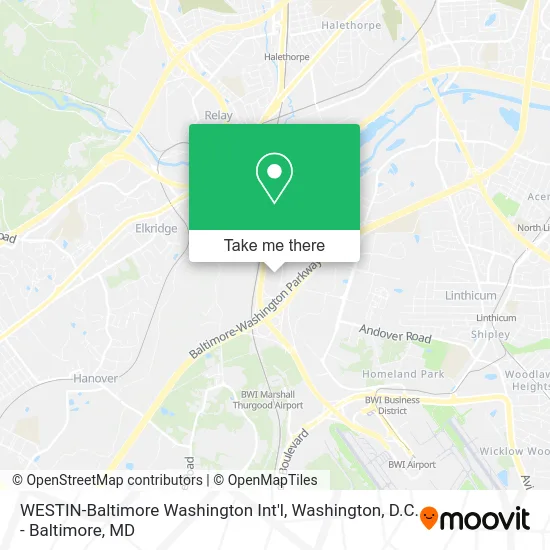 WESTIN-Baltimore Washington Int'l map