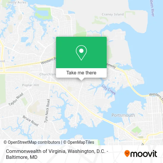 Commonwealth of Virginia map