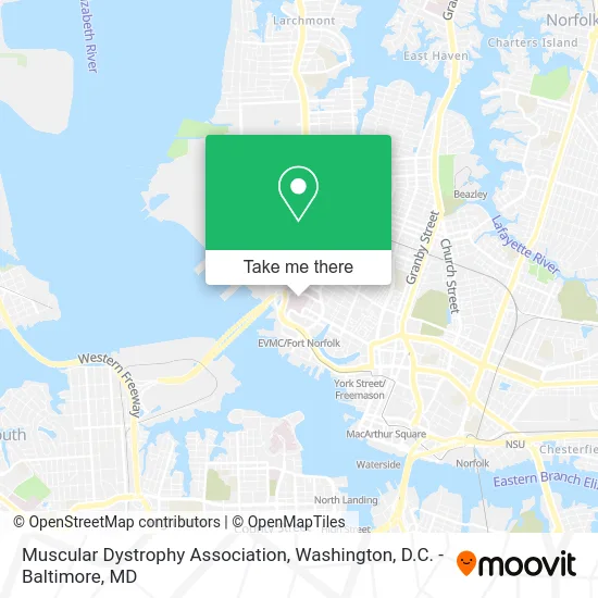 Muscular Dystrophy Association map