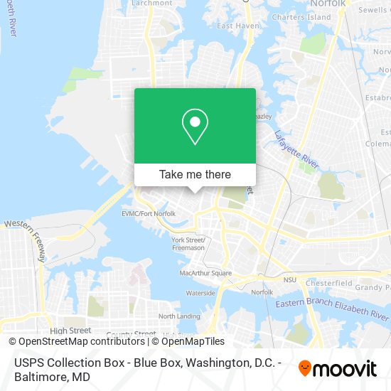USPS Collection Box - Blue Box map