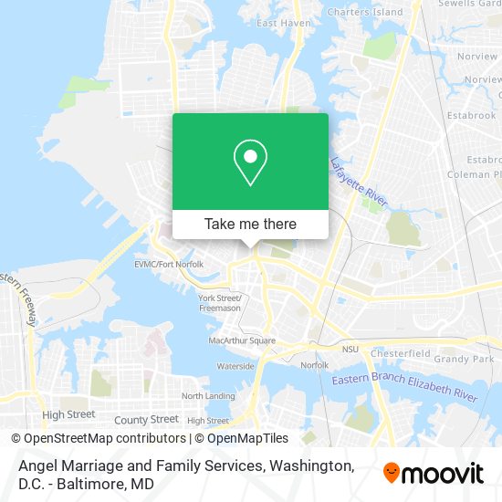 Mapa de Angel Marriage and Family Services