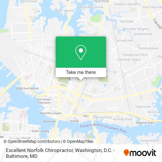 Mapa de Excellent Norfolk Chiropractor