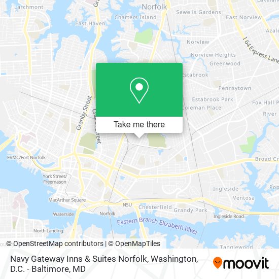 Navy Gateway Inns & Suites Norfolk map