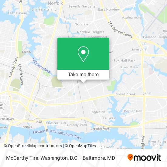 Mapa de McCarthy Tire