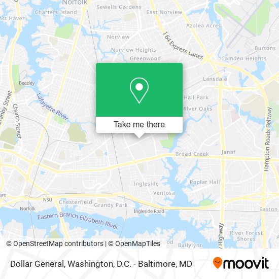 Mapa de Dollar General