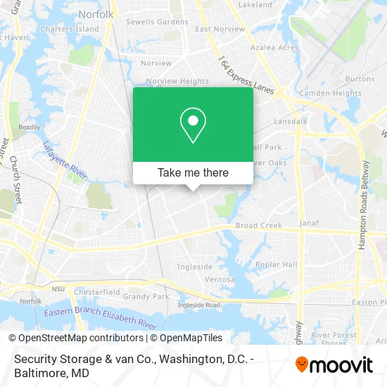 Mapa de Security Storage & van Co.