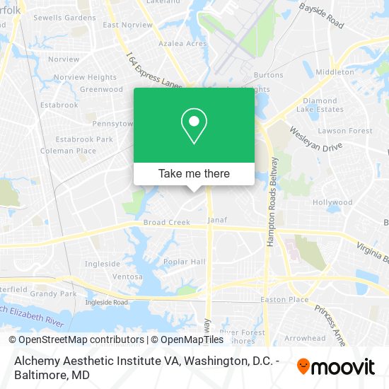 Alchemy Aesthetic Institute VA map