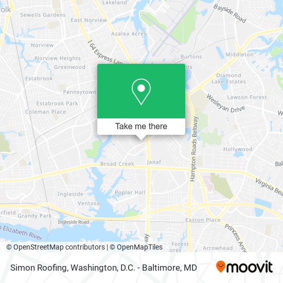 Simon Roofing map
