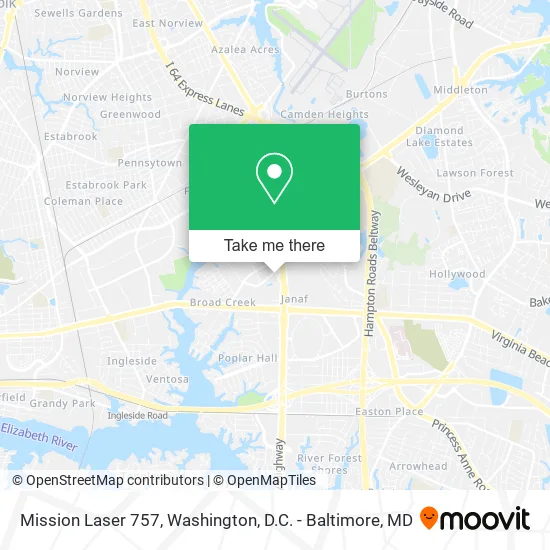 Mission Laser 757 map