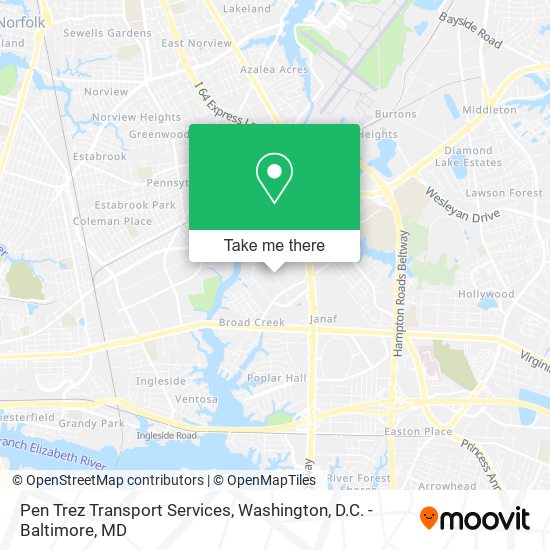 Pen Trez Transport Services map