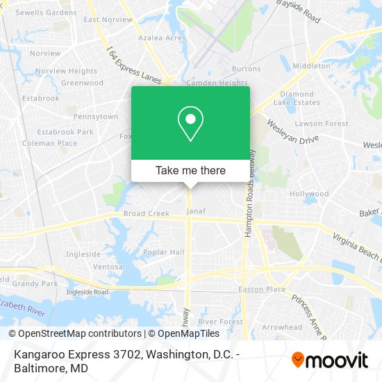 Kangaroo Express 3702 map