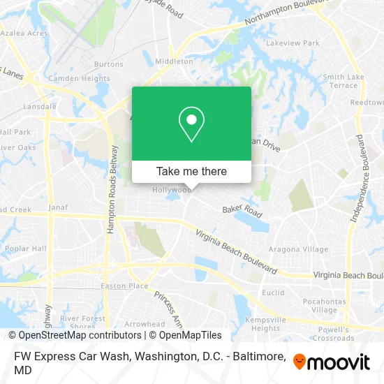 FW Express Car Wash map