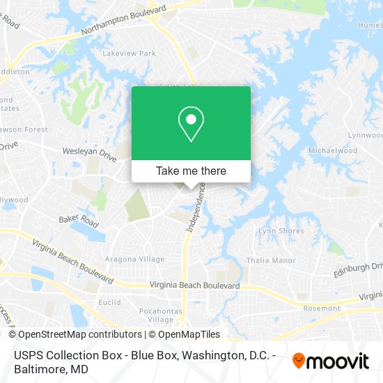 USPS Collection Box - Blue Box map