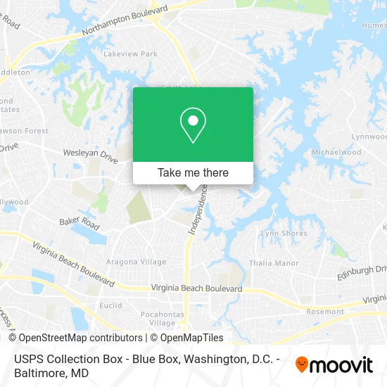 USPS Collection Box - Blue Box map
