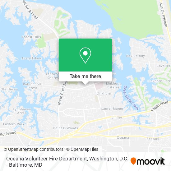 Oceana Volunteer Fire Department map