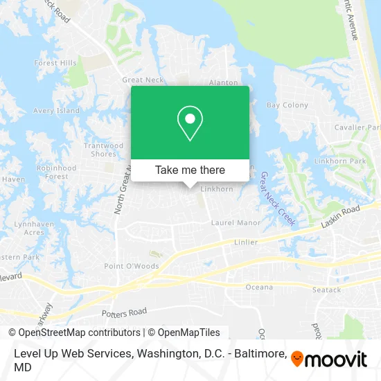 Level Up Web Services map