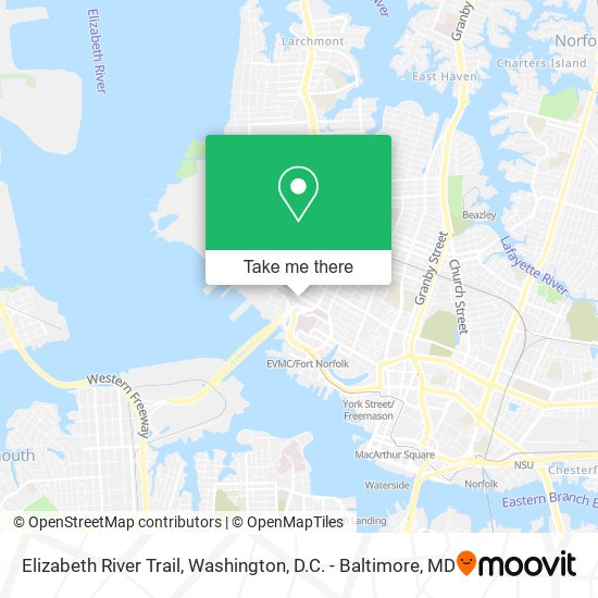Mapa de Elizabeth River Trail