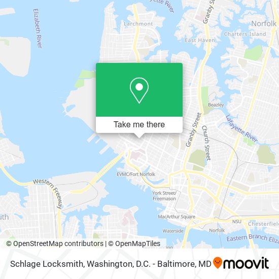 Mapa de Schlage Locksmith