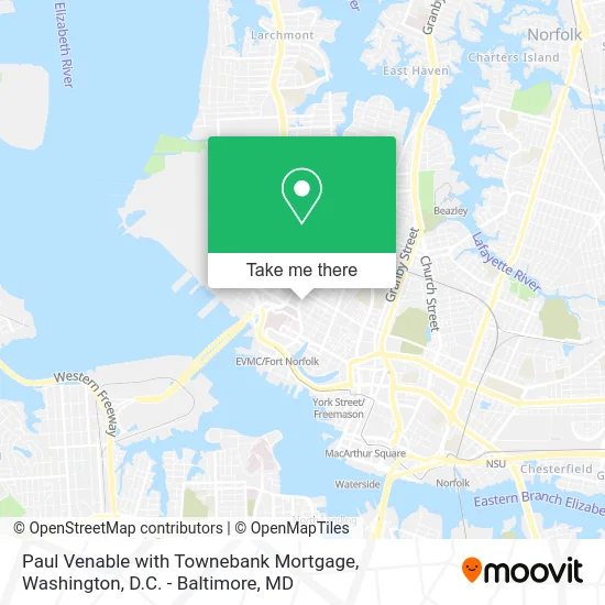 Paul Venable with Townebank Mortgage map