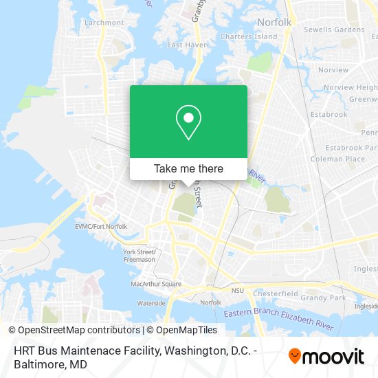 HRT Bus Maintenace Facility map