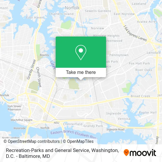 Recreation-Parks and General Service map