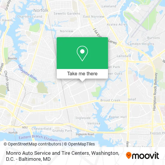 Mapa de Monro Auto Service and Tire Centers