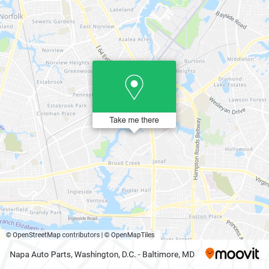 Mapa de Napa Auto Parts