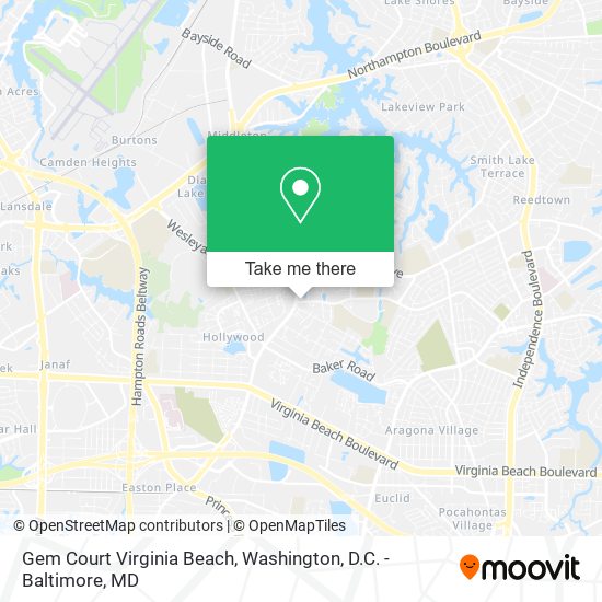 Gem Court Virginia Beach map