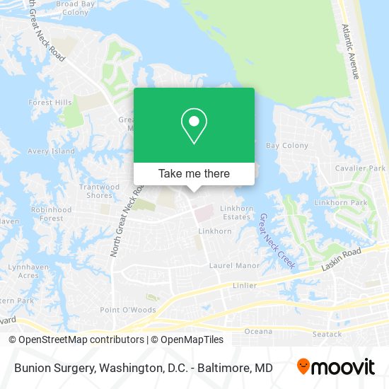 Bunion Surgery map
