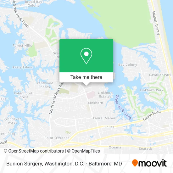 Bunion Surgery map