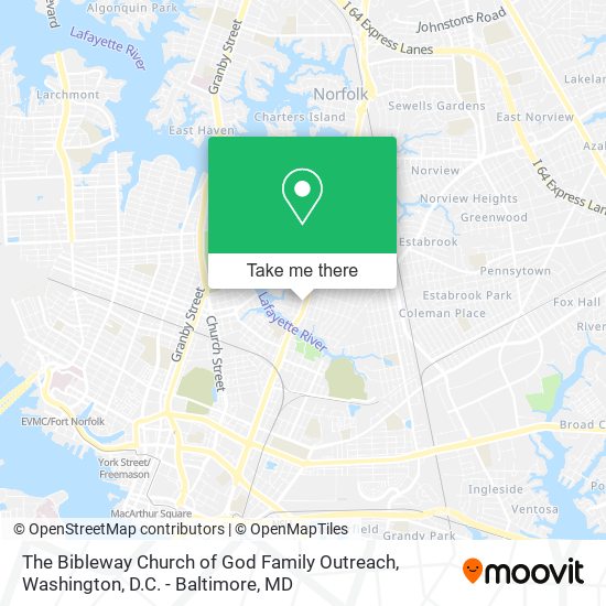 The Bibleway Church of God Family Outreach map