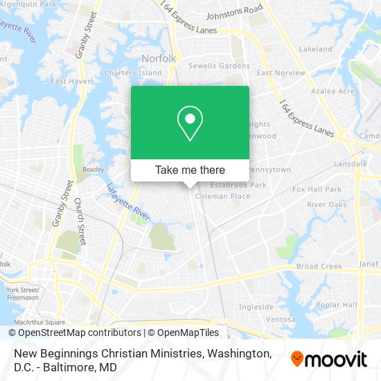 Mapa de New Beginnings Christian Ministries