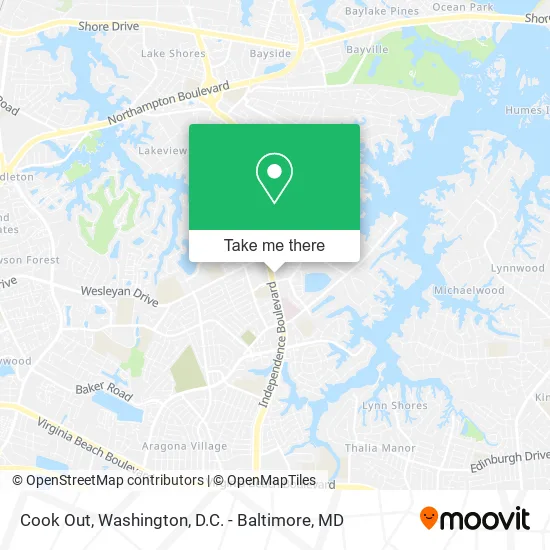 Mapa de Cook Out