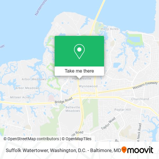 Mapa de Suffolk Watertower