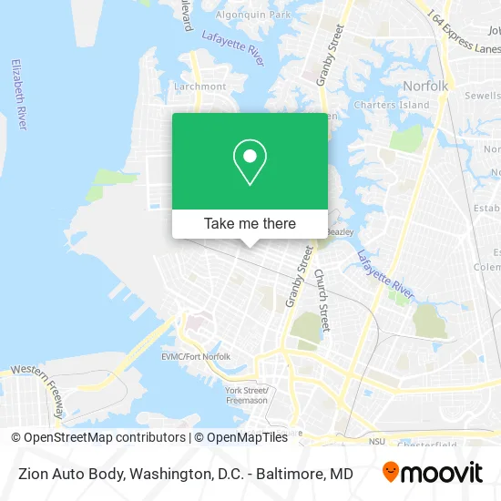 Mapa de Zion Auto Body