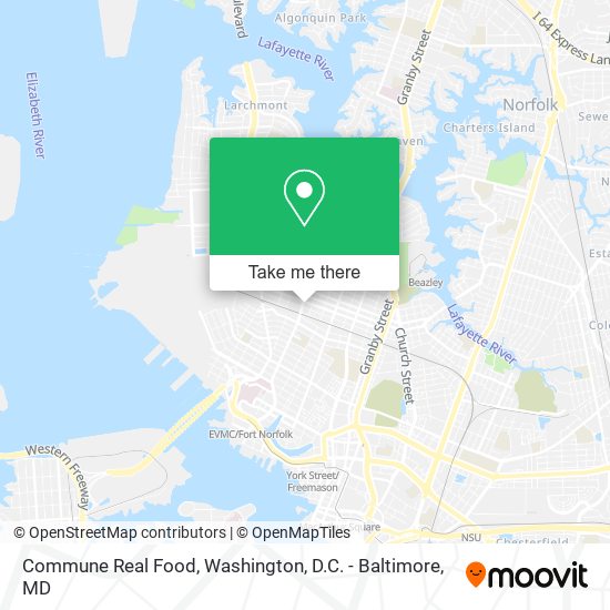 Commune Real Food map