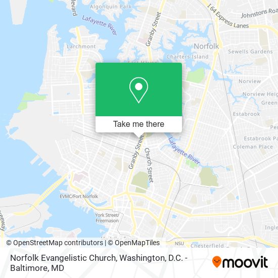 Mapa de Norfolk Evangelistic Church