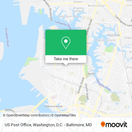 US Post Office map