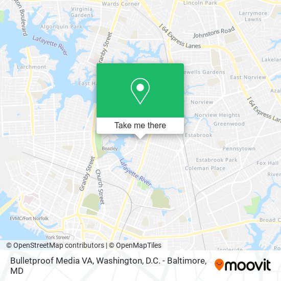 Mapa de Bulletproof Media VA