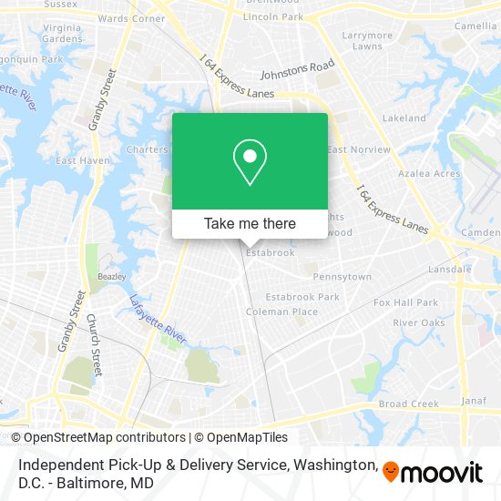 Mapa de Independent Pick-Up & Delivery Service