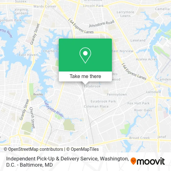 Independent Pick-Up & Delivery Service map