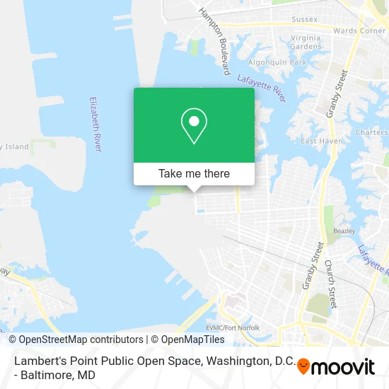 Lambert's Point Public Open Space map