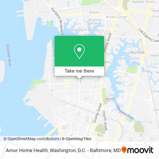 Amor Home Health map