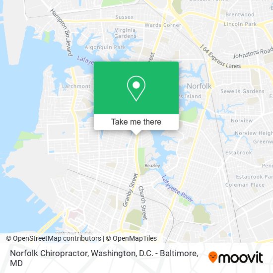 Norfolk Chiropractor map