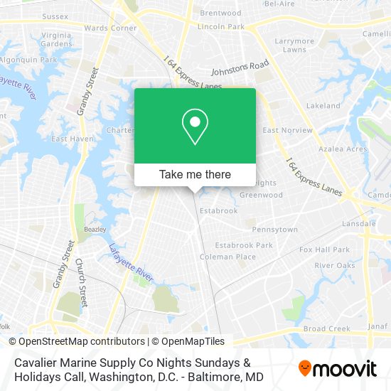 Cavalier Marine Supply Co Nights Sundays & Holidays Call map